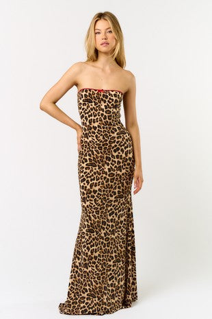 Leopard Print Maxi Dress