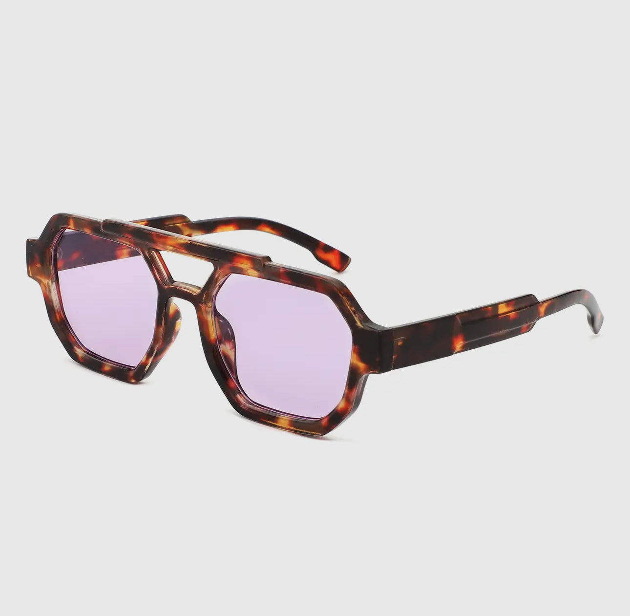 Block Aviator Brow Bar Sunglasses