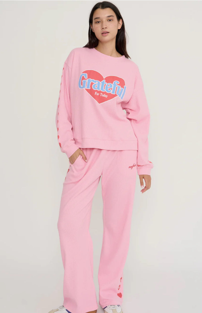 Grateful For Today Waffle Sweatpants
