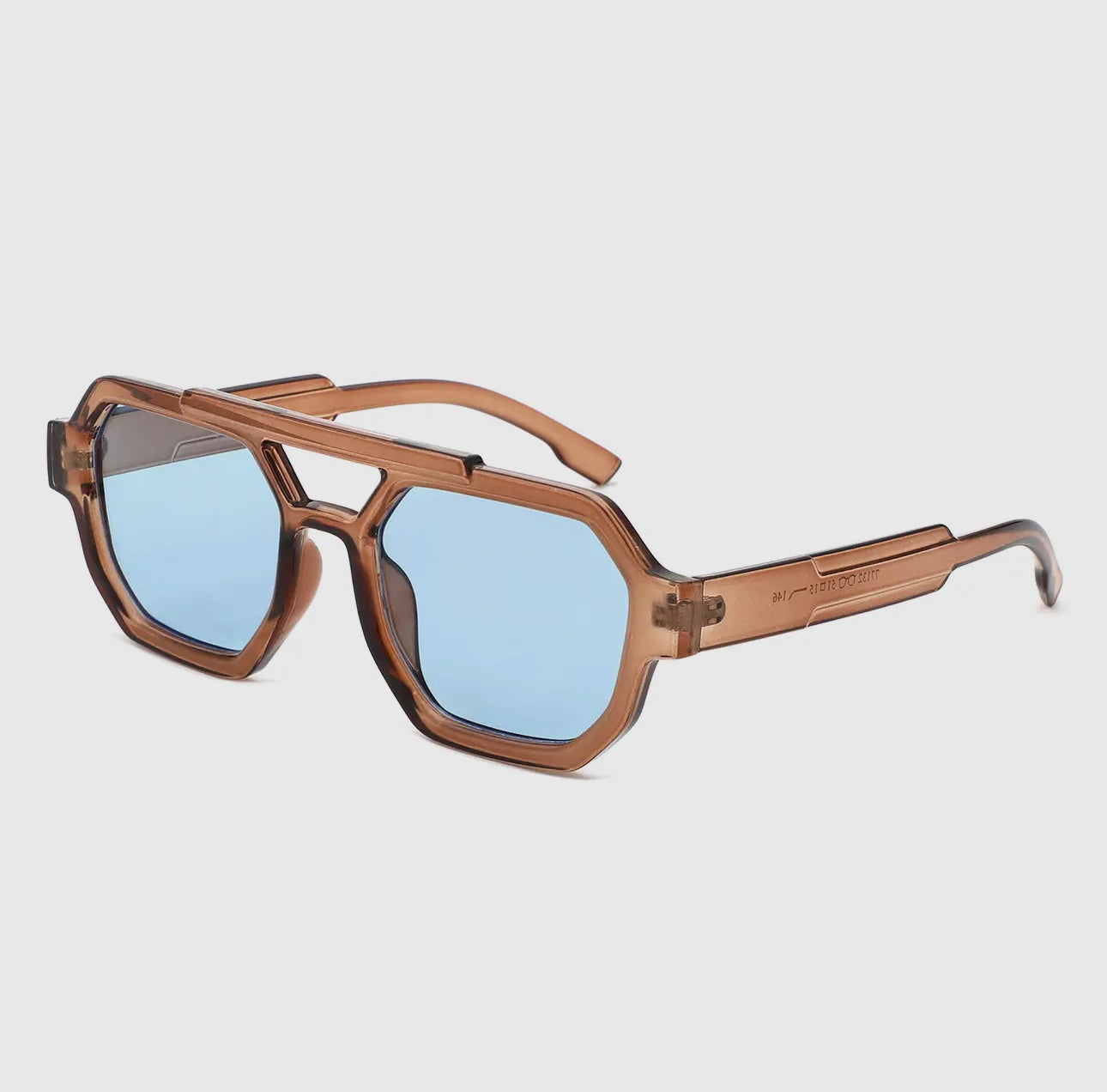 Block Aviator Brow Bar Sunglasses