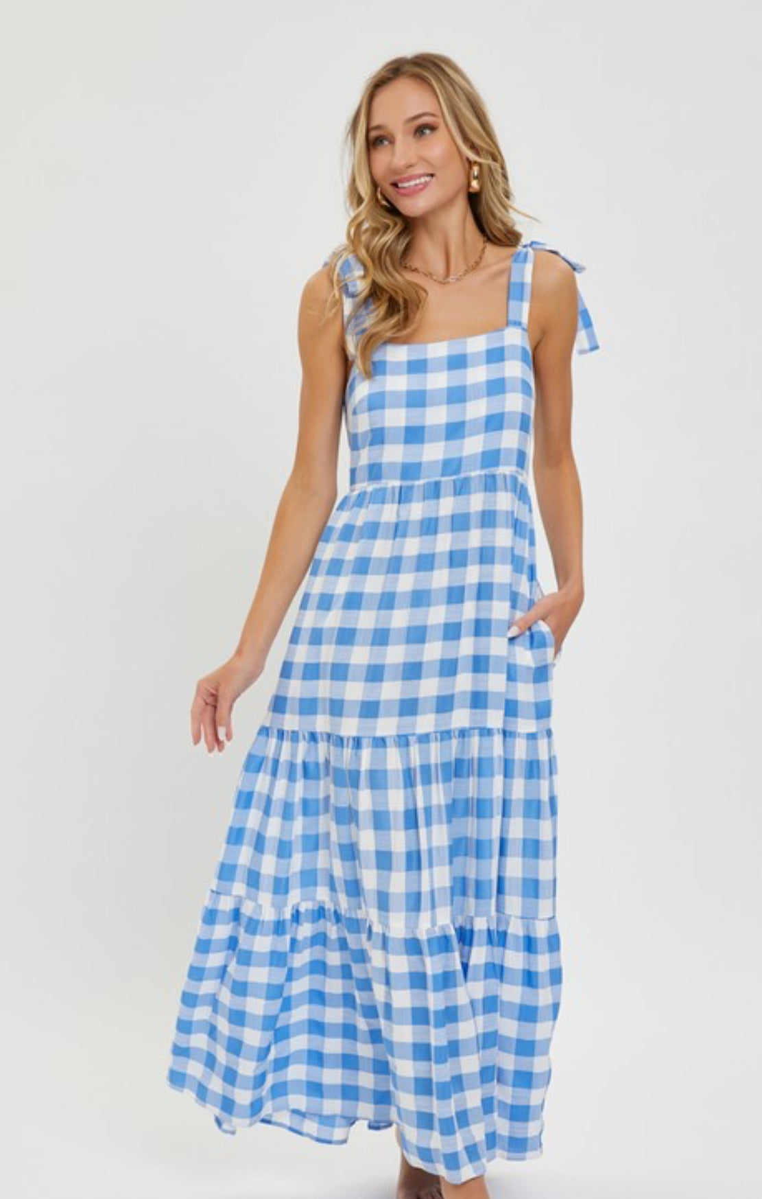 Gingham Maxi Dress