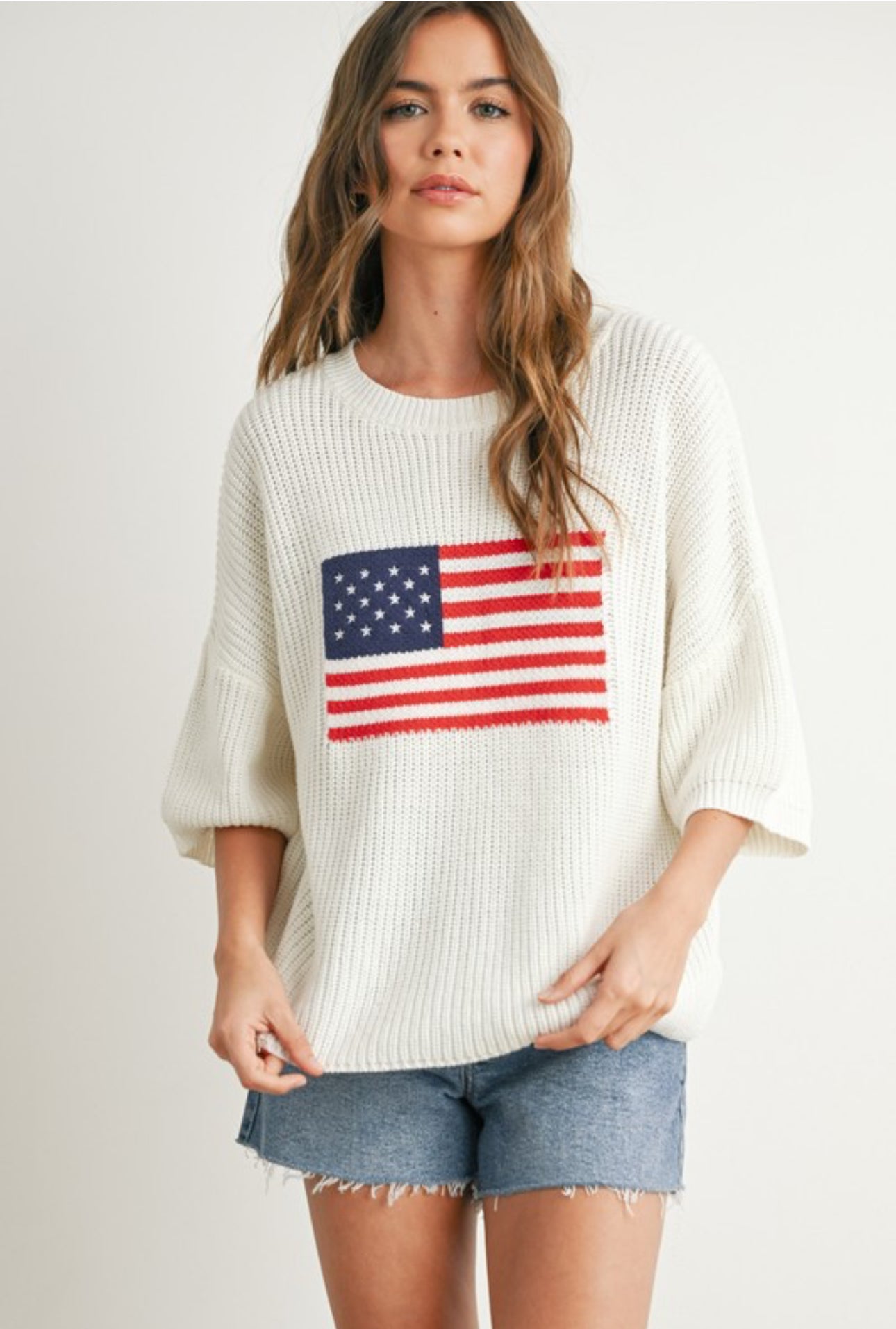 American Flag Knit Sweater