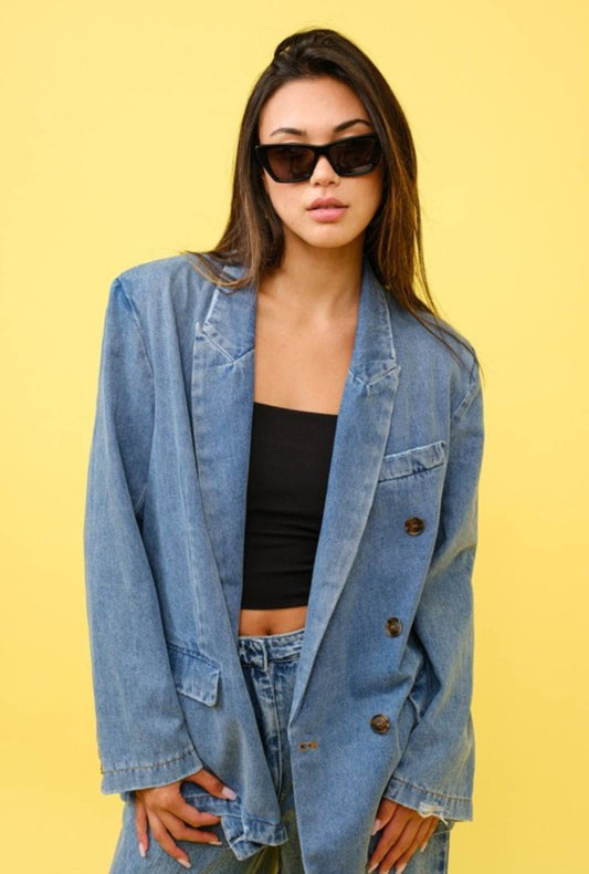 Denim blazer
