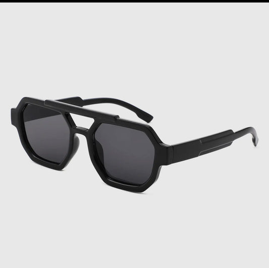 Block Aviator Brow Bar Sunglasses