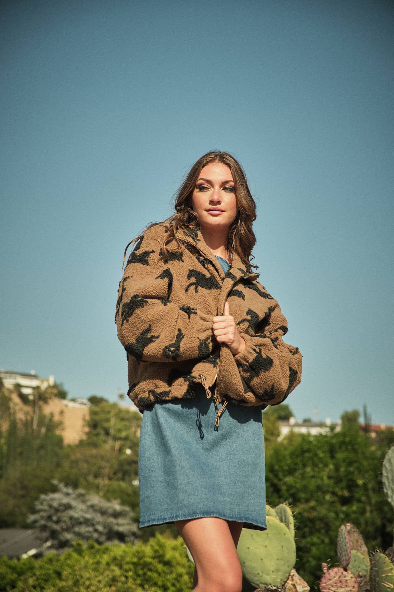 37045J - Wild Sherpa Oversized Zip-Up Jacket