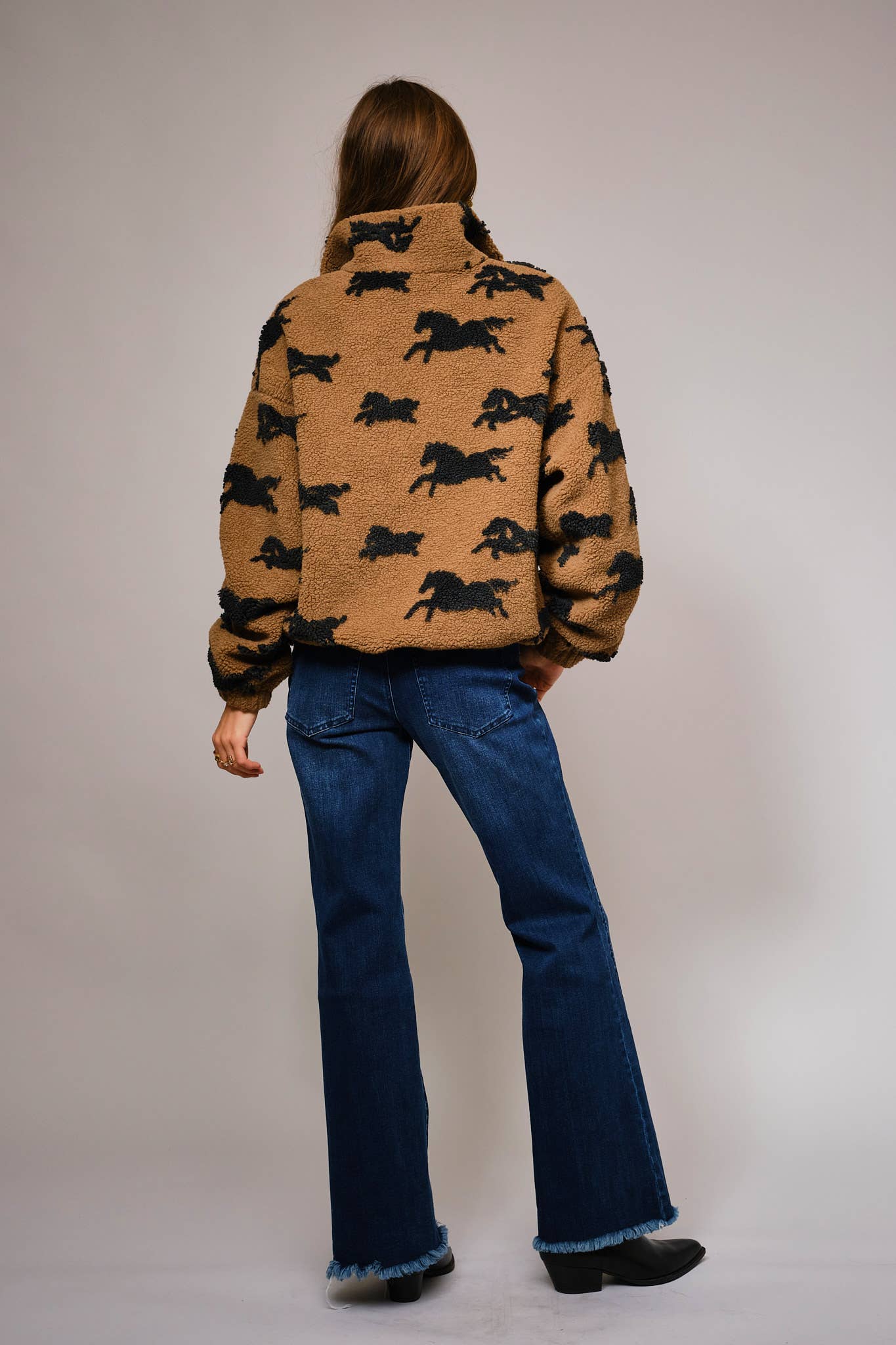 37045J - Wild Sherpa Oversized Zip-Up Jacket