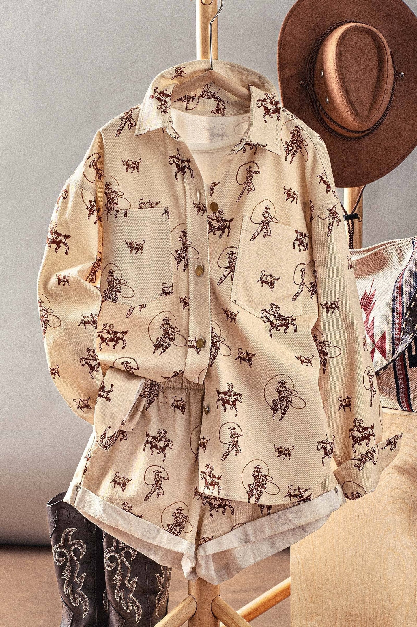 Western Rodeo Ready Roundup Shirt